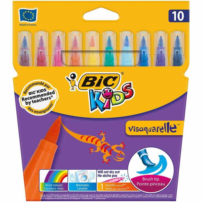 Set 10 markere colorate Bic Visaquarelle
