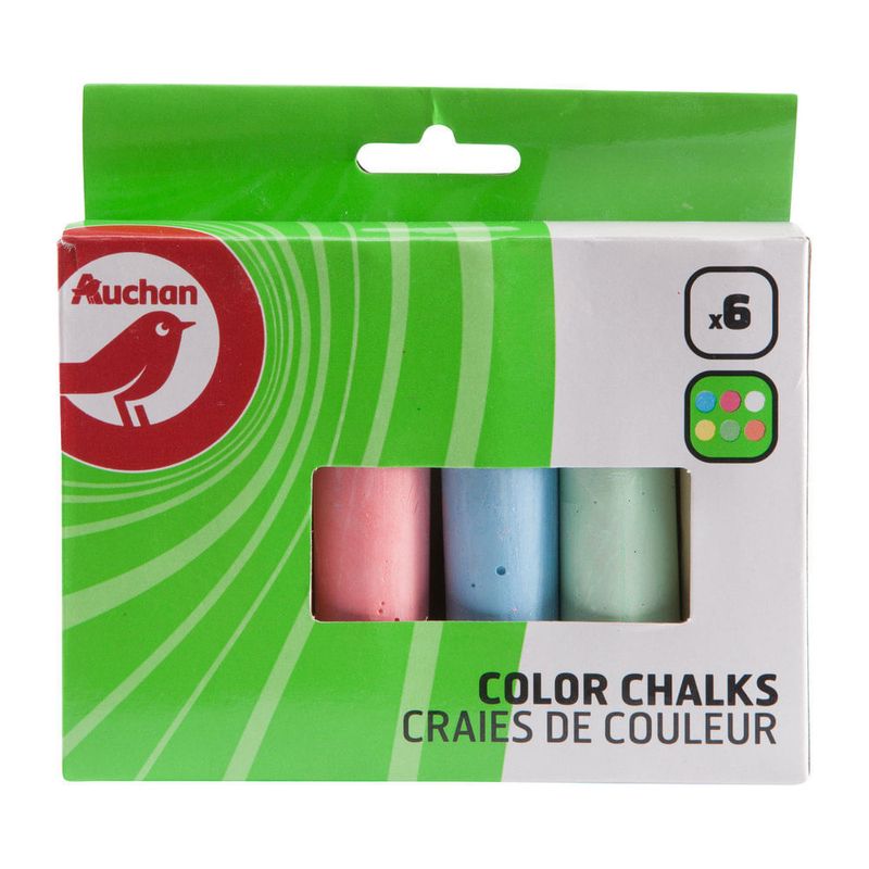 Set creta colorata Auchan, 6 buc