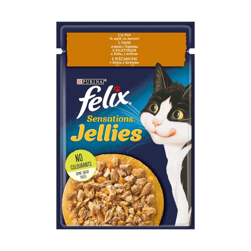 Hrana umeda pentru pisici Felix Fantastic, cu pui, 85g
