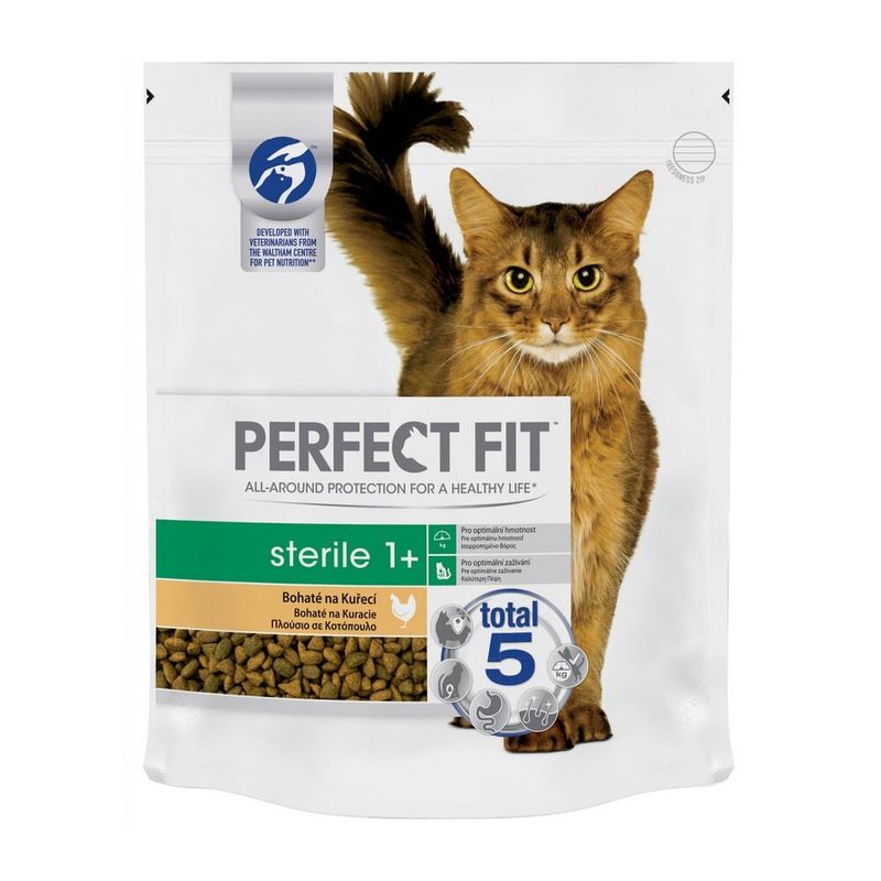 Hrana uscata de curcan pentru pisici sterilizate 1+ Perfect Fit, 1.4Kg