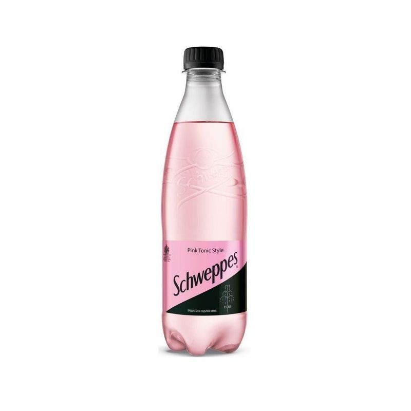 Bautura carbogazoasa Schweppes pink tonic style, 0.5 l