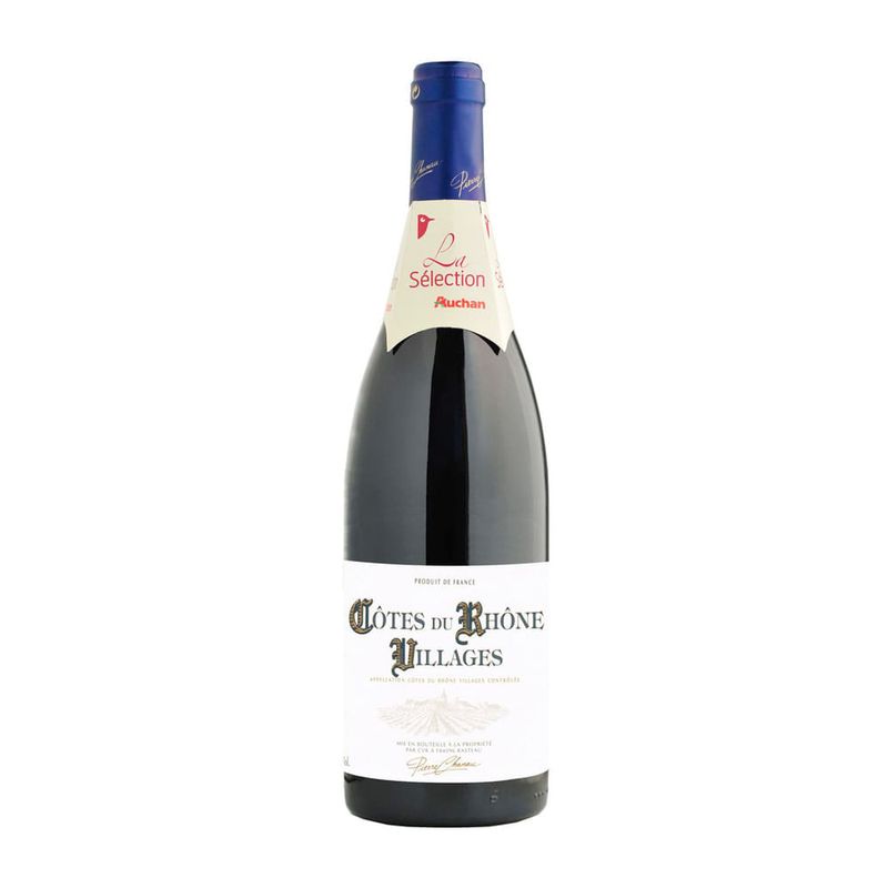 Vin rosu Auchan Pierre C. Rhone Villages, 0.375 l