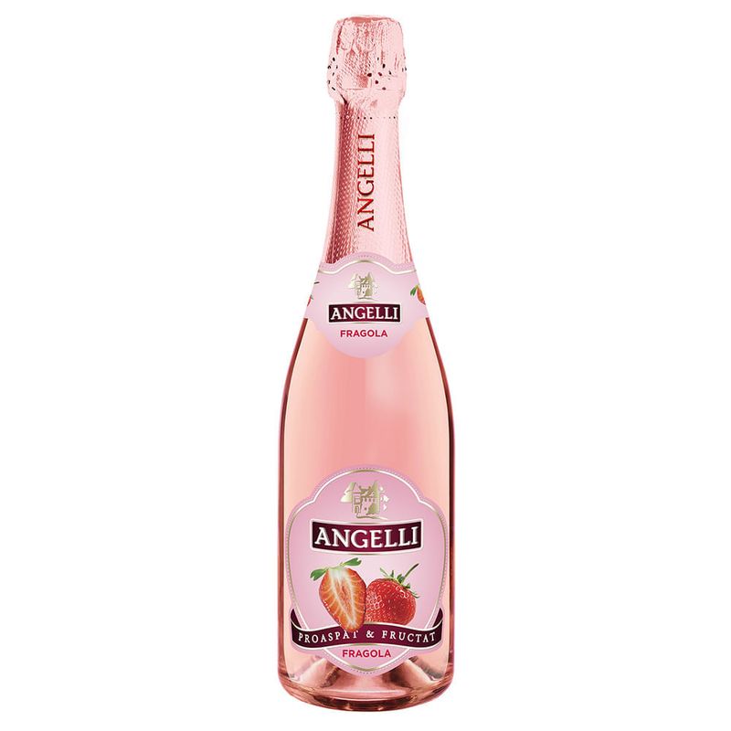 Vin spumant roze dulce Angelli, Cocktail de capsuni 0.75 l