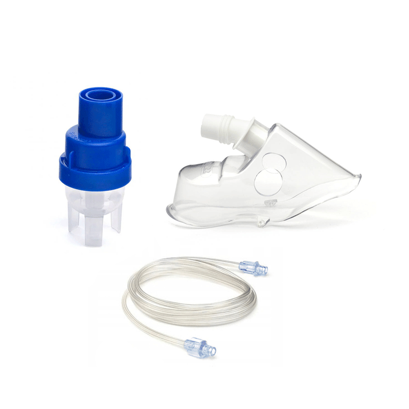 Set kit accesorii Philips Respironics SideStream, 4446, masca de adulti, pahar de nebulizare, furtun, pentru aparatele de aerosoli cu compresor, 50 buc.