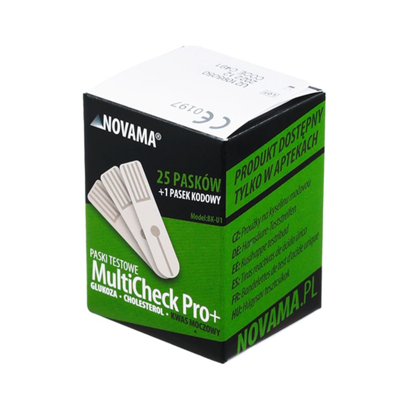 Teste de acid uric pentru Novama MultiCheck Pro+, BK-U1, 25 teste  cutie
