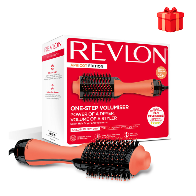 Perie electrica fixa REVLON One-Step Hair Dryer  Volumiser, RVDR5222AE, pentru par mediu si lung, Apricot