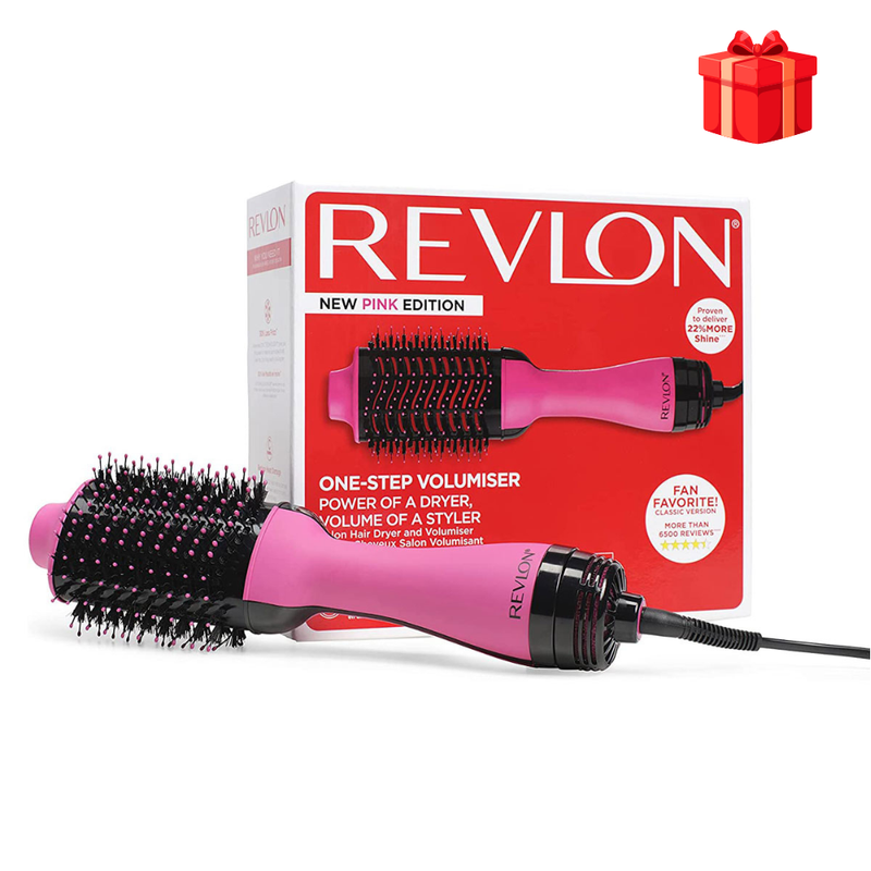 Perie electrica fixa REVLON One-Step Hair Dryer  Volumizer, RVDR5222PE, pentru par mediu si lung, Roz