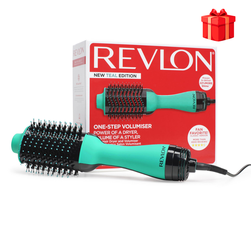 Perie electrica fixa REVLON One-Step Hair Dryer  Volumizer, RVDR5222TE TEAL, pentru par mediu si lung, Turcoaz