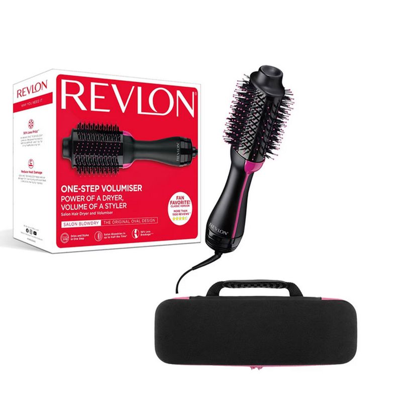 Set perie electrica fixa REVLON One-Step Hair Dryer  Volumizer RVDR5222E2 si geanta transport RedLine Case One