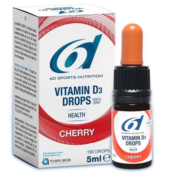 Vitamina D3 Cireșe – 190 picături 6D SPORTS NUTRITION antidoping