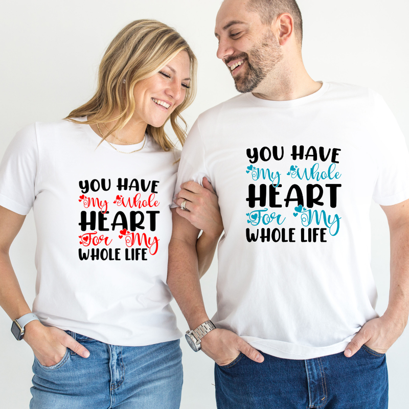 Set tricouri pentru cuplu personalizate Valentines Day VD2433