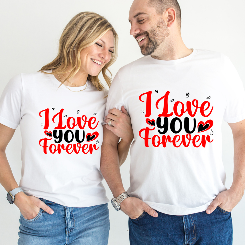 Set tricouri pentru cuplu personalizate Valentines Day VD2427
