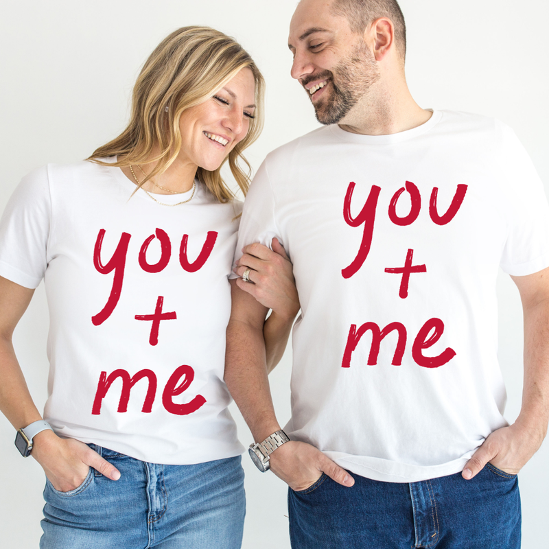 Set tricouri pentru cuplu personalizate Valentines Day VD2409W You  Me