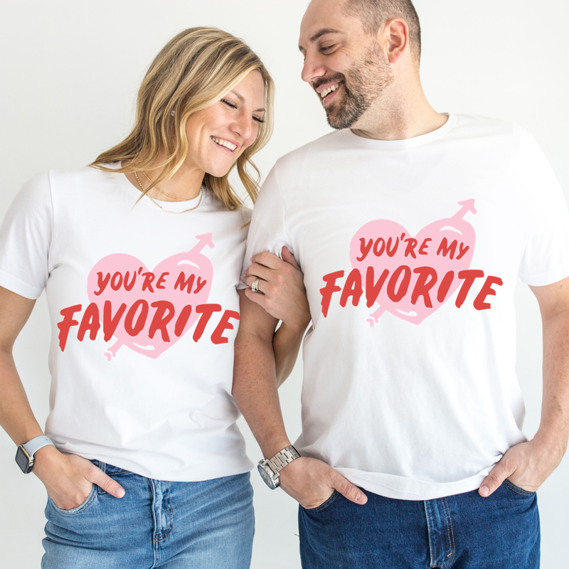 Set tricouri pentru cuplu personalizate Valentines Day VD2411 Youare my favorite