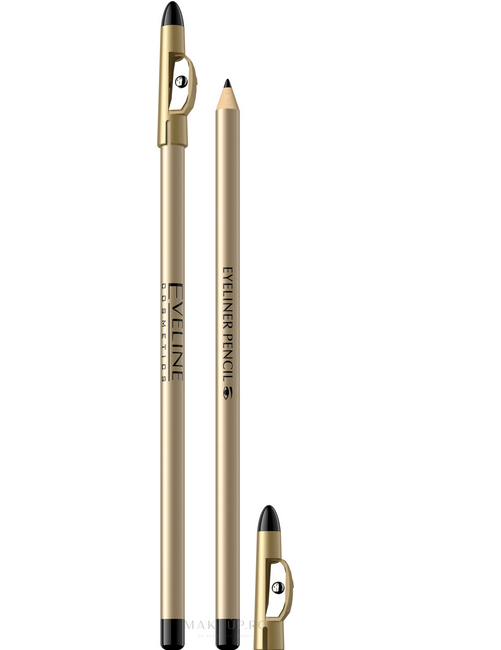 Creion contur  negru pentru ochi cu ascutitoare Eveline Cosmetics Eyeliner Pencil