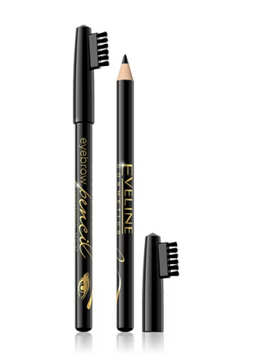 Creion negru pentru sprancene Eveline Cosmetics Eyebrow Pencil