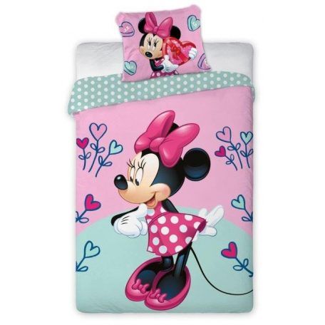 Lenjerie de pat pentru copii  Disney Minnie  140A 200 cm, 70A 90 cm