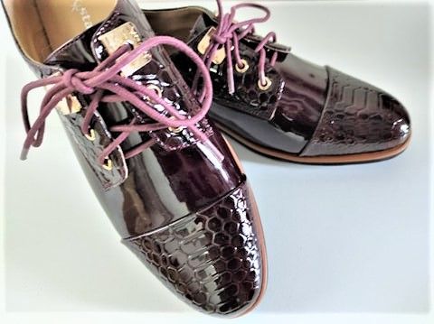 Pantofi MATSTAR eleganti bordo, cu talpa joasa, cu siret
