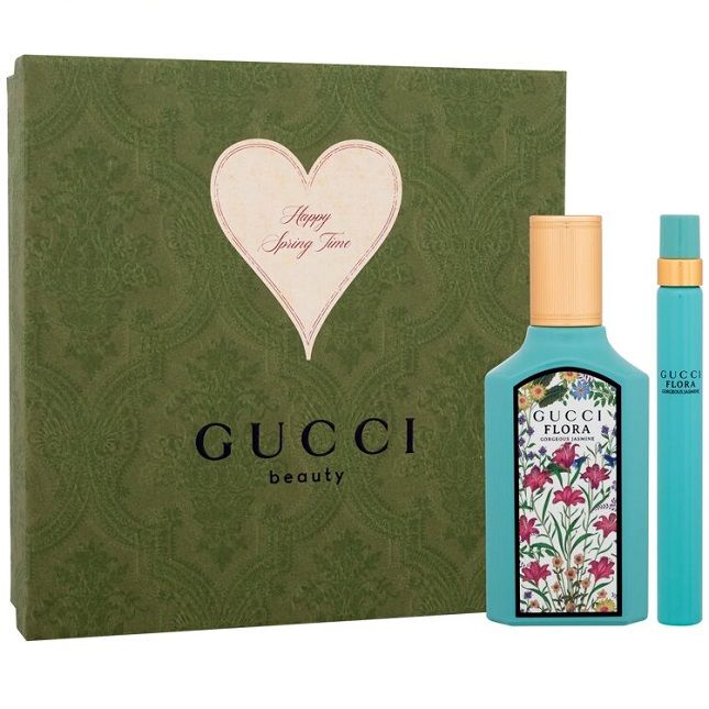 Set Apa de Parfum Gucci Flora Gorgeous Jasmine 50 ml + 10 ml, Femei