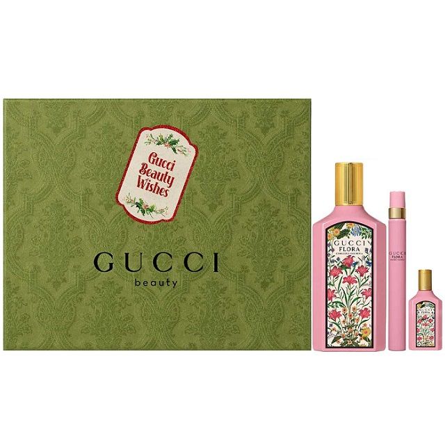 Set Apa de Parfum Gucci Flora Gorgeous Gardenia 100 ml + 10 ml + 5 ml, Femei