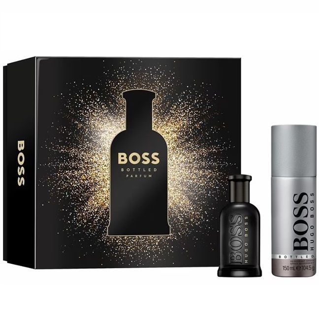 Set Esenta de Parfum Hugo Boss Bottled Parfum 50 ml + 150 ml Deodorant Spray, Barbati