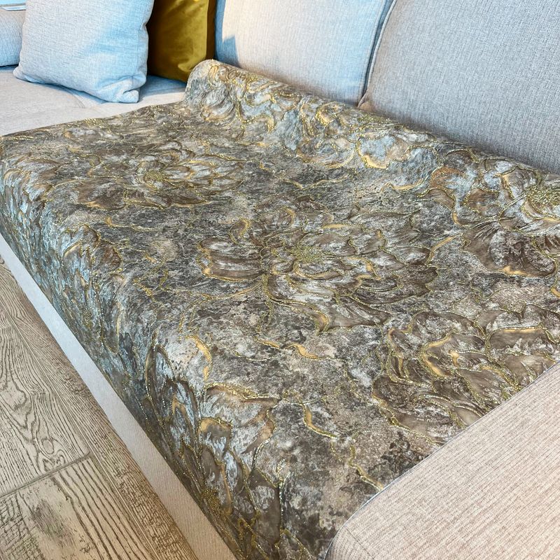Tapet dormitor, vinil de lux, auriu-maro, model Florenta