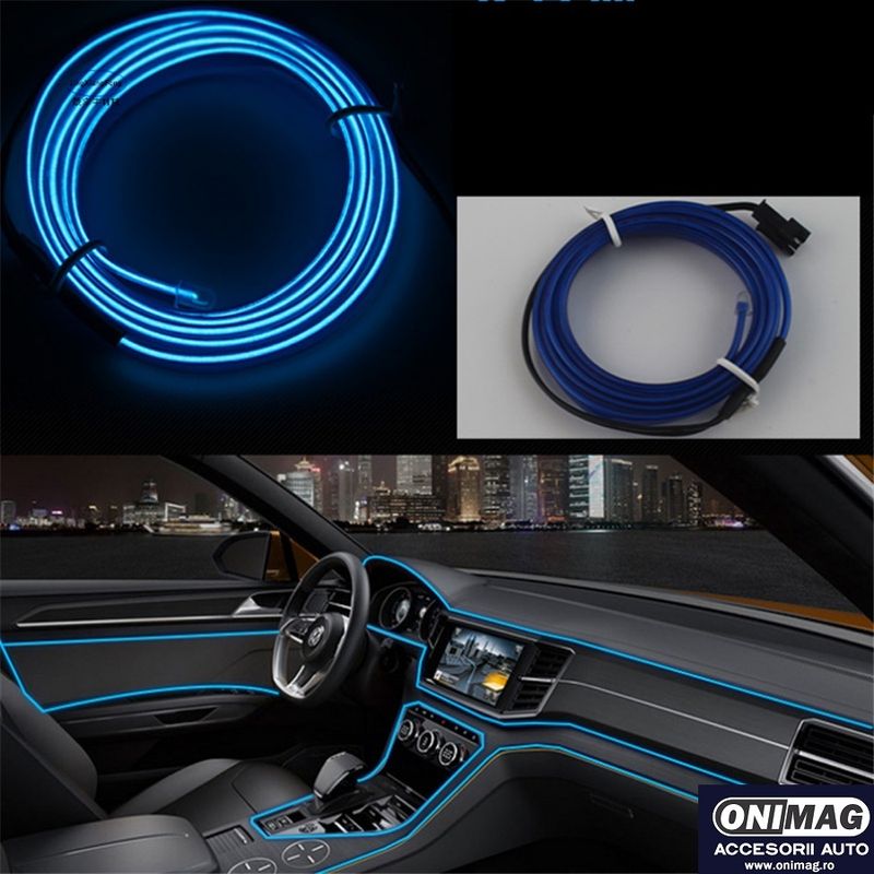 Neon Lumina Ambientala Auto 2M Albastru