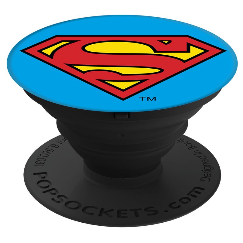 Accesoriu de telefon original PopSockets®, Superman Icon, Colectia Justice League