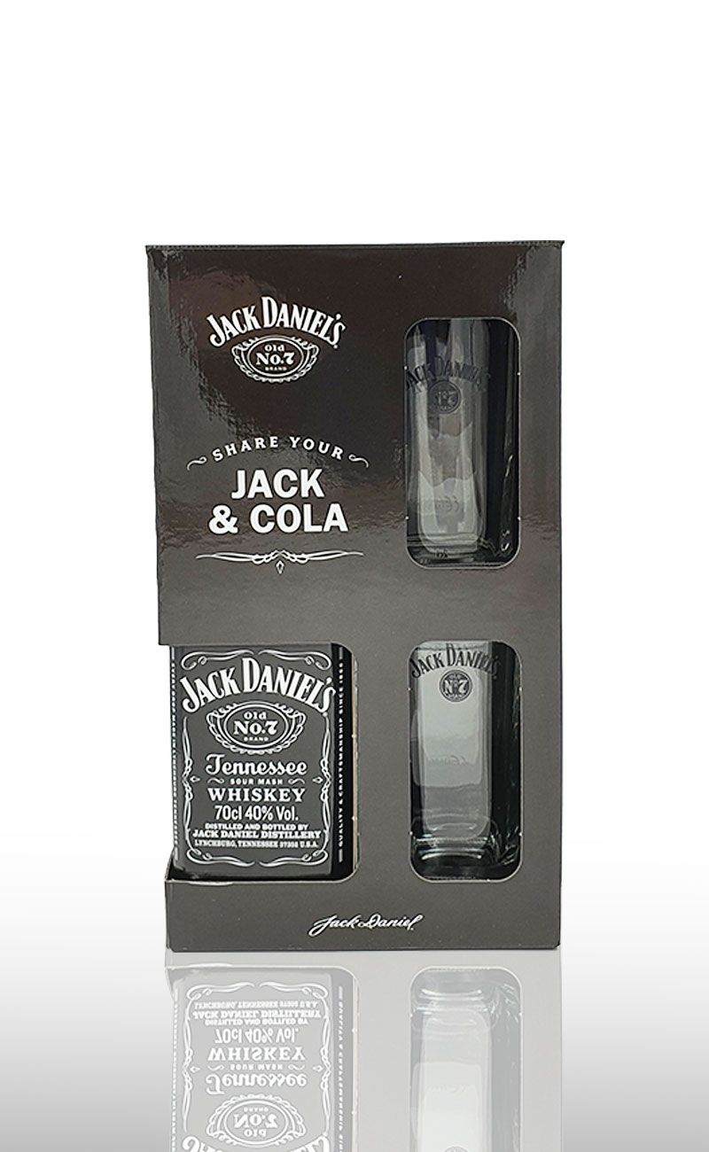 Jack Daniel's 0.7L cu 2 Pahare