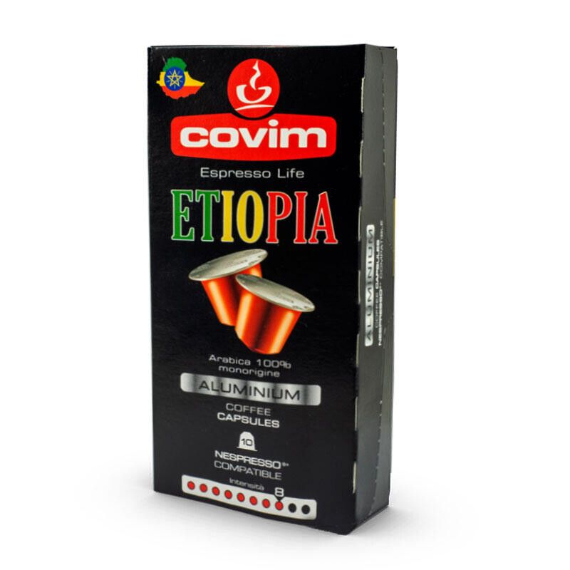 Capsule cafea Covim, 10 buc Etiopia compatibile Nespresso