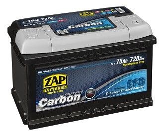Baterie auto ZAP CARBON EFB Start &amp; Stop 75Ah