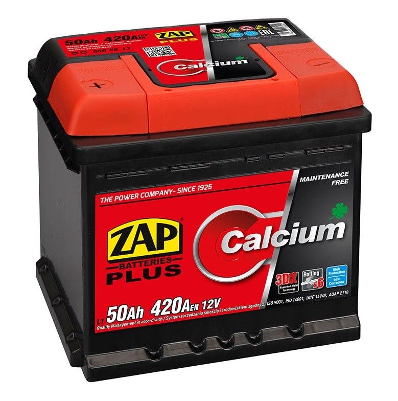 Baterie auto ZAP Plus 50Ah borna inversa