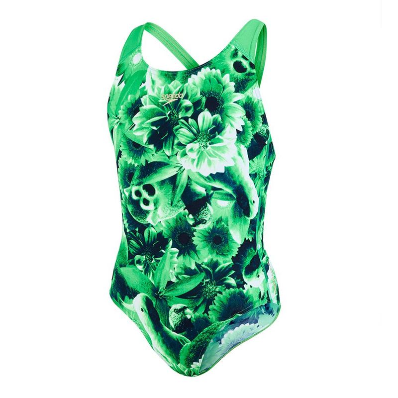 Costum de baie Motionkick SplashBack Speedo pentru fete verde