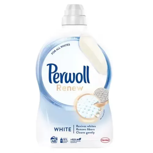 Detergent lichid pentru rufe Perwoll Renew White, 48 spalari, 2.88 l