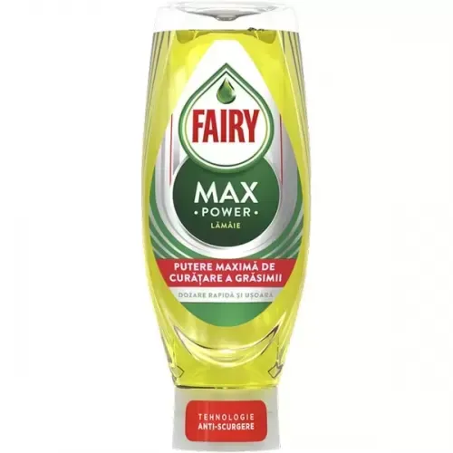 Detergent de vase FAIRY MaxPower Lemon, 650ml