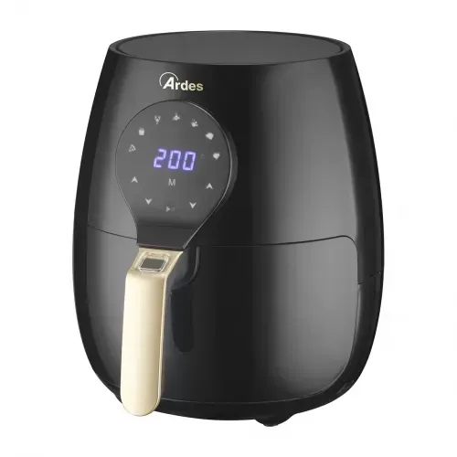 Friteuza cu aer cald Ardes Eldorada Maxi AR1K33, 1450 W, afisaj digital, 5 l, termostat reglabil, timer, Negru