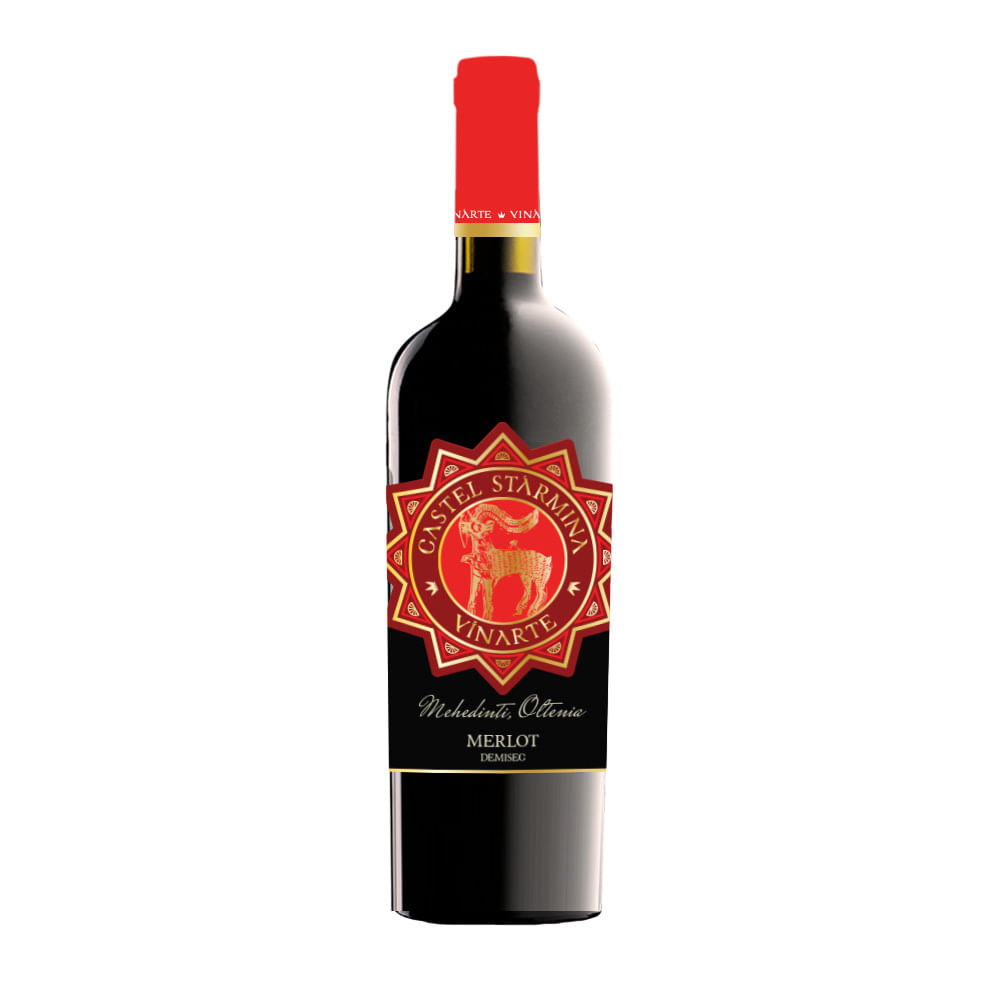 Vin rosu sec Vinarte, Merlot 0.75 l